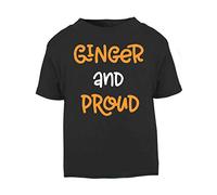 Ginger and Proud Statement Short Sleeve Cotton Toddler t Shirt, 1-2 Years, Black