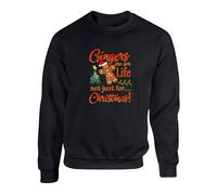 Ginger Are For Life Not Just For Christmas Jumper, Funny Xmas Tree Festive Unisex Sweatshirt Top(S, Black)