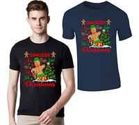 Ginger are for Life Not Just for Christmas T-Shirt Angry Ginger Bread Funny Sarcastic Xmas Adult Kids Gift Tee Top (Black, L)