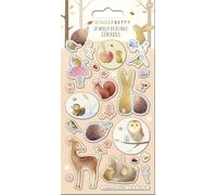 Ginger Betty Woodland Animals Sparkly Sticker Pack | Officially Licensed Product | Reusable on Non-Porous Surfaces | Age 3+ | Use for Gifts, Decoration and Scrapbooking