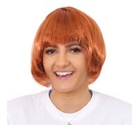 Ginger Bob Wig I Love Fancy Dress Red 6 Pack