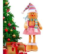 Ginger Bread Christmas Decor | Gingerbread House Decor,Adorable Figurine with Retractable Legs for Office Classroom Yard Tiered Trays Window Table Door Kitchen
