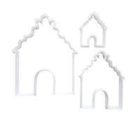 Ginger Bread House Sweets Shape Cookie Cutter Dough Biscuit Pastry Fondant Sharp Stencil Xmas Christmas Gingerbread Cake Dessert Food (Large)