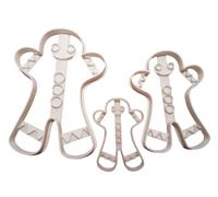 Ginger Bread Man Cake Christmas Shape Cookie Cutter Dough Biscuit Fondant Stamp Stencil Sharp Xmas Gingerbread Decoration Dessert (Set of 3)