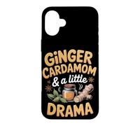 Ginger Cardamom and a Little Drama Masala Chai Tea Case for iPhone 16 Plus