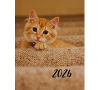 Ginger Cat 2026 A4 Desktop Diary With Week To Page: Kitten Weekly Organiser For Business or Home
