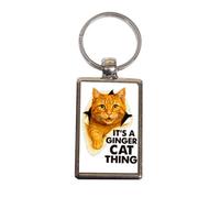 Ginger Cat Keyring - “It’s a Ginger Cat Thing” - Funny Metal Keychain for Cat Lovers & Pet Owners