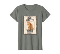 Ginger Cat Most Wanted Ginger Kitten Orange Tabby Cat T-Shirt, Women, Olive Heather, 3X-Large