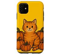 Ginger Cat Pumpkin Patch for Halloween Case for iPhone 11