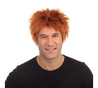 Ginger Chisel Wig 80s Punk Scotsman Mens Adults Fancy Dress Costume Accessory