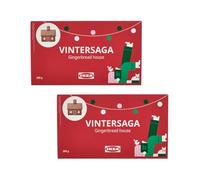 Ginger Cookie Baking and Decorating Set Vintersaga Gingerbread Big House Kit 2X300g Decorate Your Own Christmas House with Cookie Building Blocks - A Fun Activity for Kids and Families