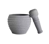 Ginger Crusher,Spice Bluestone Household Stone Mortar Grater Grinder Garlic Press Garlic Pestle Set Grinding(12cm)
