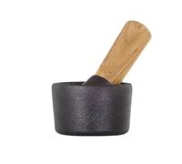 Ginger Crusher,Spice Cast Iron Mortar Garlic Press Household Spice Grinder Stone Mortar Pestle Set Grinding(8.5x5cm)