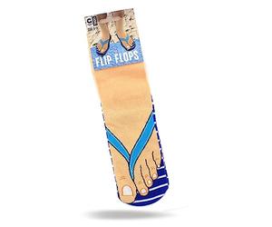 Ginger Fox Blue Flip-Flop Socks for Men | Funny Novelty Sock Gift For Him | Machine-Washable | Fits Male UK Size 5-11| Get That Holiday Feeling All Year Round | Keep Your Toes Comfy