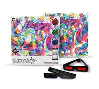 Ginger Fox Carnovsky Animals Jigsaw Puzzle, 500 Piece Puzzle with 3 Images in 1 Design, Jigsaw Puzzles with Artwork Print, Glasses and Viewing Lens App, Completed Size 50 x 50 cm