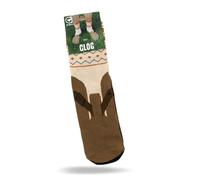 Ginger Fox Clog Fashion Socks for Men | Silly Novelty Sock Gift For Him | Machine-Washable | Fits Male UK Size 5-11| Trendy And Stylish Classic Socks and Clogs Look | Keep Your Toes Comfy