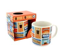 Ginger Fox Coffee Lovers Novelty Mug | Great Gift For Caffeine Connoisseurs | Beautifully Designed This Drinks Cup Is Adorned By A Variety Of Your Favourite Beverages | Dishwasher & Microwave Safe