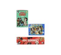 Ginger Fox Dog Chaos Card Game, Dog Dominoes, And Celebrity Dogs Puzzle Set Multi One Size