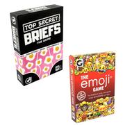 Ginger Fox Emoji Party Card Game & Top Secret Briefs Party Game Set