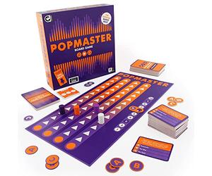 Ginger Fox Official PopMaster Board Game - Based On The Weekday BBC Radio 2 Quiz - Includes The Iconic 3-in-10 Question Round With The REAL Ken Bruce, 2+ players