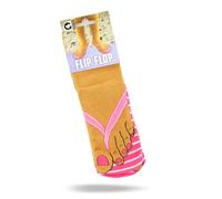 Ginger Fox Pink Flip-Flop Socks. Novelty Funny Socks Gifts for Women. Machine-Washable Gifts for Her on Any Occasion. Fits UK Size 3-7