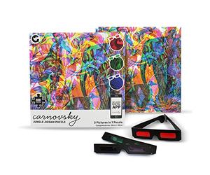 Ginger Fox RGB Jungle By Carnovsky 500 Piece 3 Pictures In 1 Jigsaw Puzzle - Includes Artwork Print, Glasses & Lens App