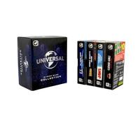Ginger Fox Universal Mini Movie Games Box Set | Jaws, Back To The Future, E.T., and Jurassic Park | Fun Travel Size Family Games | Great For Parties