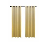 Ginger Gradient Blackout Curtains for Bedroom Living Room, Minimalism Watercolor Simple 72 In Long Thermal Insulated Room Darkening Drapes Grommet Window Treatments, 52 x 72 In