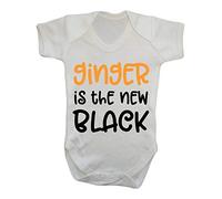 Ginger is The New Black Statement Baby Grow Vest, 3-6 Months, White