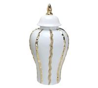 Ginger Jar Ceramic Vase Ginger Jar Flower Handicraft For Bedroom With Lid Decorative Storage