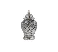Ginger Jar - Silver Ceramic