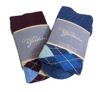 Ginger & Jardine Argyle Long Socks - Red - Size: One Size