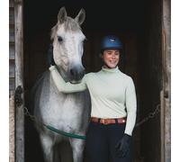 Ginger & Jardine Ladies Silky Roll Neck - Green Check - Size: X Small