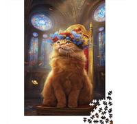 Ginger Juice Cat Jigsaw Puzzles for Adults Animal Puzzle Game 1000 Pieces Impossible Puzzle for Adults Gifts 1000pcs (75x50cm)