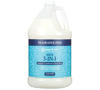 Ginger Lily Farms Botanicals Kid's 3-in-1 Shampoo, Conditioner & Body Wash, Tear Free Formula, 100% Vegan & Cruelty Free, Fragrance Free, 1 Gallon Refill
