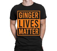 Ginger Lives Matter Fun Comedy Funny Joke Novelty Gift Mens T-Shirts Top #TA-68 Black L