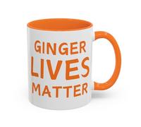 Ginger Lives Matter Mug, Funny Redhead Gift, Novelty Coffee Mug for Ginger Friends, Humour Cup for Him or Her, Sarcastic Joke Present, Birthday Christmas Gift Idea (Orange 11oz, Mug)