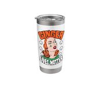 Ginger Lives Matter St. Patrick's Day Redhead Pop Art Girl Stainless Steel Insulated Tumbler