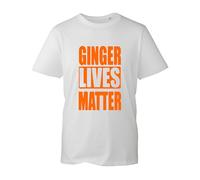 Ginger Lives T Shirt Gingers Humor Lifes Matters Rude Meme Design Funny Unisex Kids Adult T Shirt top (White, M)