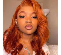 Ginger Long Curly Womens Wig Kinky Curly Fluffy Hair Wigs,long curly ginger big wave Synthetic Heat Resistant Fiber Wig,for Cosplay Halloween Use.