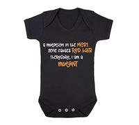 Ginger Mutation Gene Mcr1 Statement Baby Grow Vest, 0-3 Months, Black