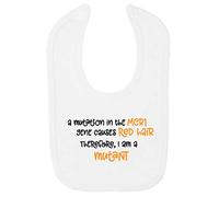 Ginger Mutation Gene Mcr1 Statement Cotton Baby bib - White