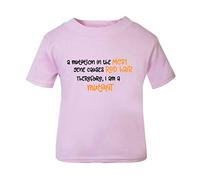 Ginger Mutation Gene Mcr1 Statement Short Sleeve Cotton Toddler t Shirt, 3-4 Years, Pastel Pink