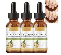 Ginger Nail Strengthener-Cuticle Softener Oil,Natural Ginger Weak Brittle Nails Strengthening Serum,Dry Fragile Nails Nourishment Repair.Discolored Yellow Nail Brightener with Precises Dropper (3pcs)