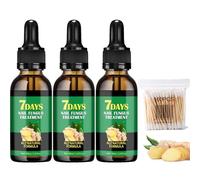 Ginger Nail Treatment - 7 Days Nail Fungus Treatment for Toenail & Cuticle Care Oil with Ginger Nail Growth Serum for Nails and Toenail, Multi-Purpose Nail Repair & Strengthener (Pack of 3)
