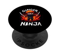 Ginger Ninja Cartoon PopSockets Adhesive PopGrip