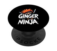 Ginger Ninja Cartoon PopSockets Adhesive PopGrip