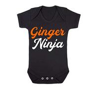 Ginger Ninja Statement Baby Grow Vest, 6-12 Months, Black