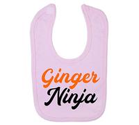 Ginger Ninja Statement Cotton Baby bib - Pastel Pink