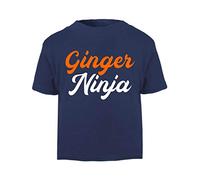 Ginger Ninja Statement Short Sleeve Cotton Toddler t Shirt, 3-4 Years, Navy